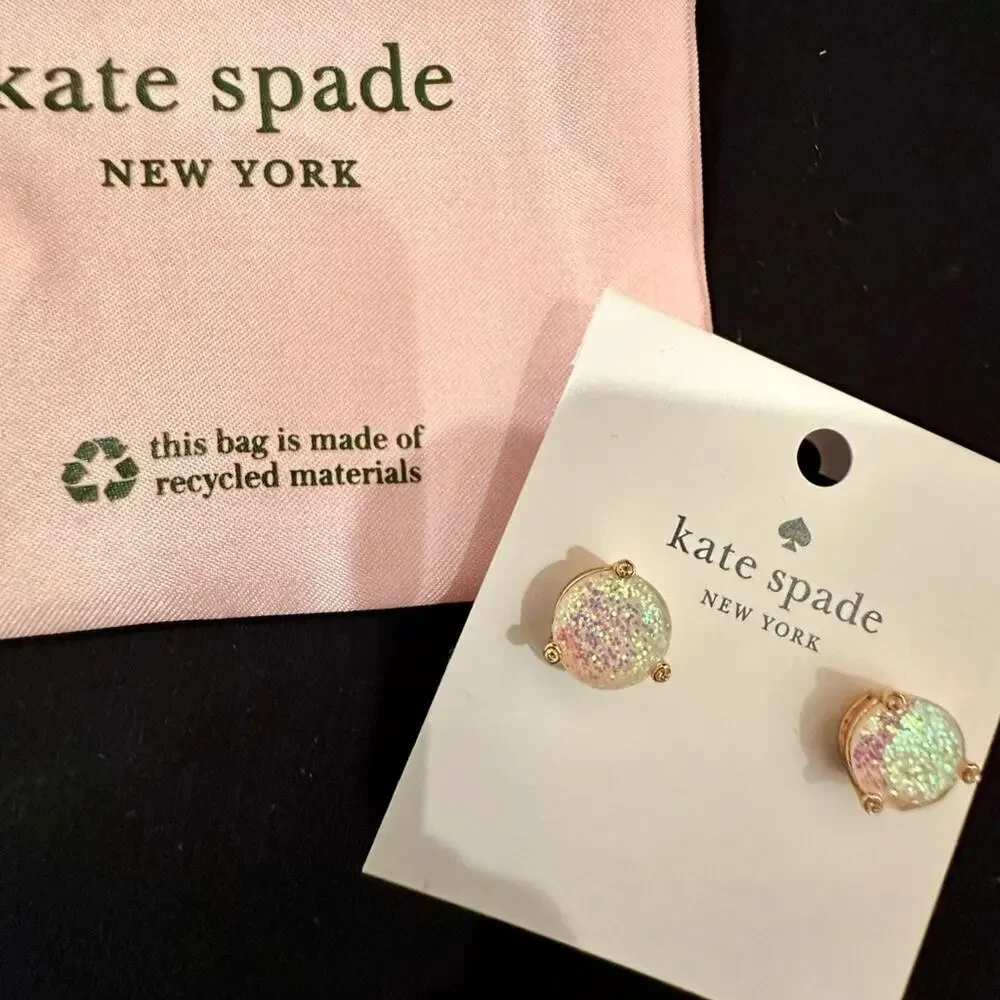 Kate Spade Rise And Shine Glitter Studs - Opal Glitter